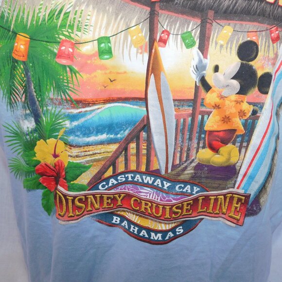 Disney Cruise Line Castaway Cat Bahamas Mens XL T Shirt Doin Nothin Mickey Mouse - Picture 8 of 9